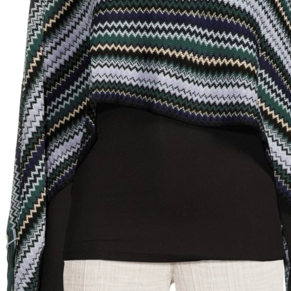 NWT Missoni Zigzag Patterned Wool Poncho